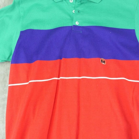 NWOT Gant Rugger Stripes Multicolor RETRO STYLE Polo Pullover  NOS Size M   ANB - Picture 6 of 6